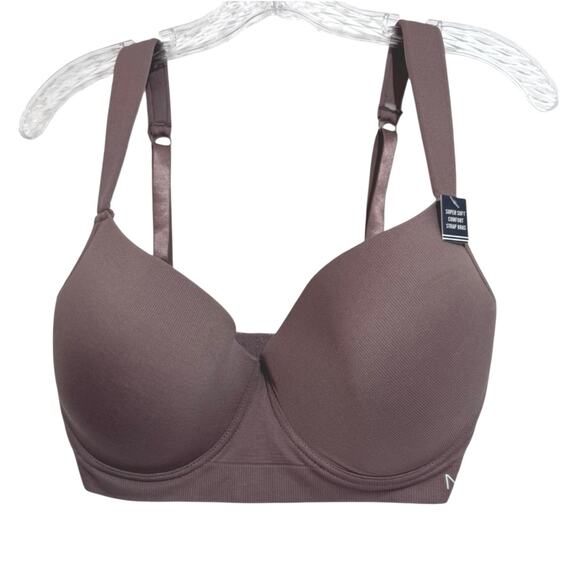 Nautica Intimates Bra Size 38DD Super Soft Underwire Dark Taupe NT7870 - Picture 1 of 7